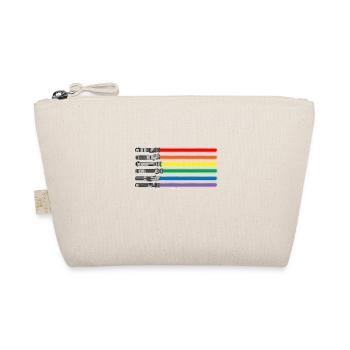 Laser sword LGBT PRIDE banner gift - Organic Pouch - nature - Front