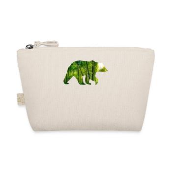 Bear forest friend gift idea - Organic Pouch - nature - Front