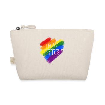 Gay Pride, stolz, Regenbogen, Rainbow, Geschenk - Bio-Täschchen - Natur - Vorne