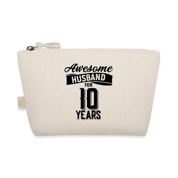 Awesome Husband for 10 years - Organic Pouch - nature - Front