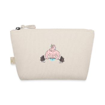 Einhorn Kraftsport Gym Workout Muskolöses Pony - Bio-Täschchen - Natur - Vorne