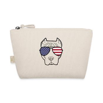 Amérique chien lunettes soleil USA 4 juillet cadeau - Trousse biologique - nature - Devant