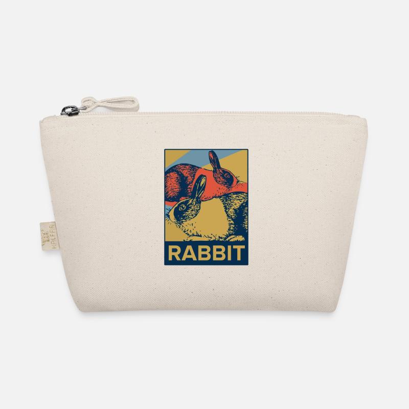 Bunny ear pop art gift easter animal bounce fun Organic Pouch