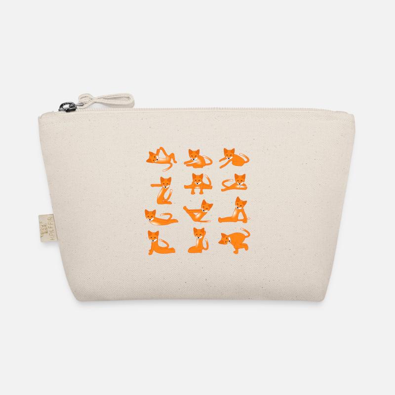 Foxes doing Yoga - Bio-Täschchen - Natur