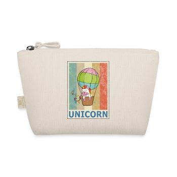 Unicorn Vintage Retro Style Grunge Unicorns - Organic Pouch - nature - Front