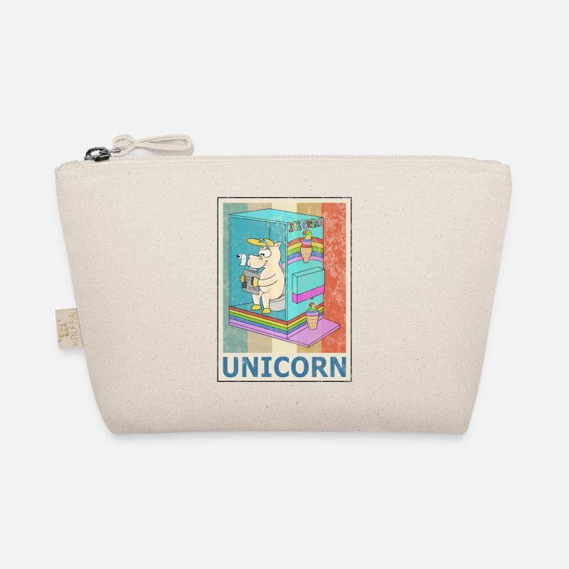 Einhorn Vintage Retro Style Grunge Einhörner Bio-Täschchen