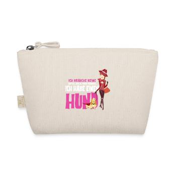 chien femmes hommes chiens argent cadeau - Trousse biologique - nature - Devant