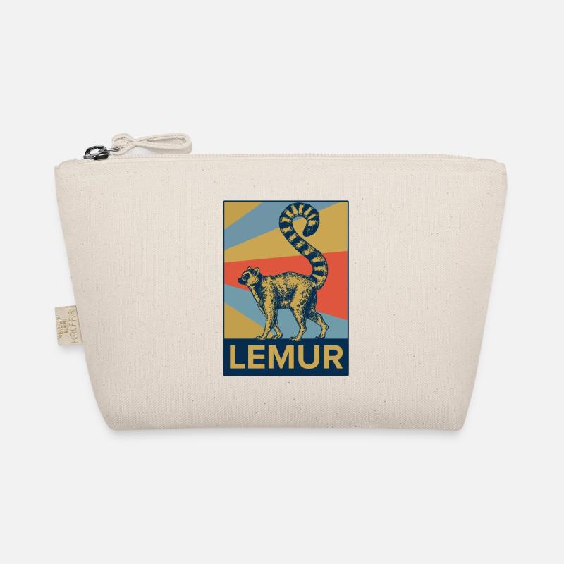 Lemur Affe Halbaffe Tier Geschenk Tierschutz. - Bio-Täschchen - Natur
