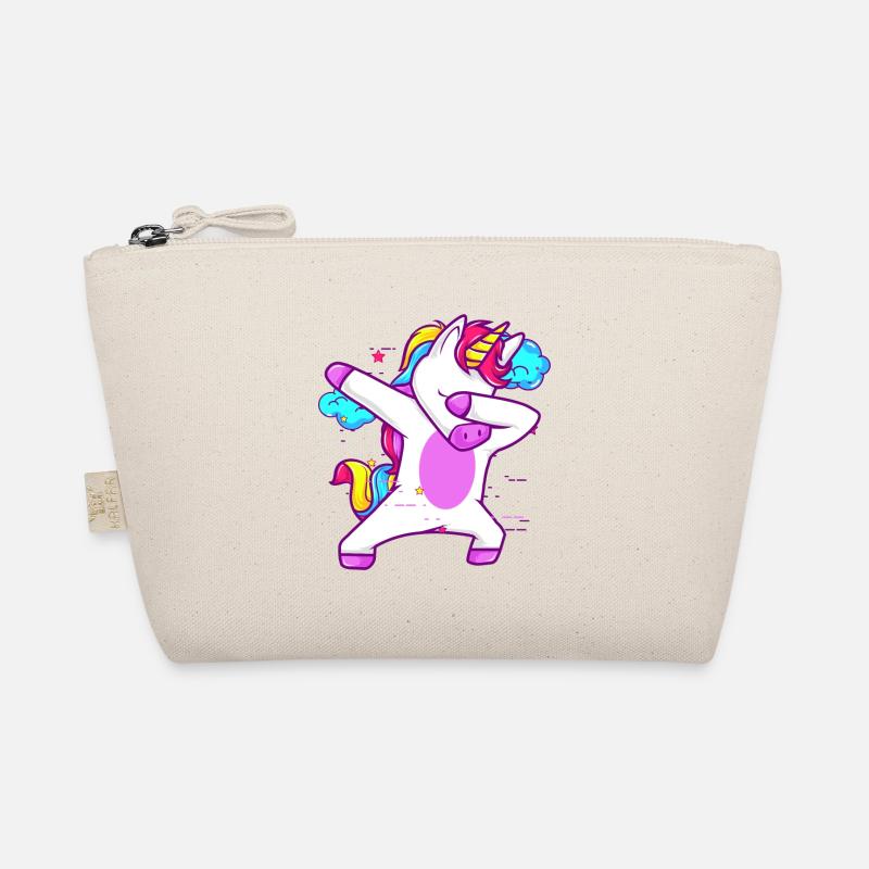 Nettes eintauchendes Einhorn - lustiges Geschenk - Bio-Täschchen - Natur