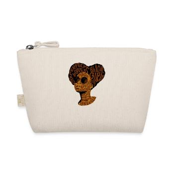 Black Girl - Melanin Afro Dark-skinned Colored - Organic Pouch - nature - Front