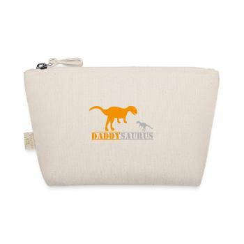 Man dinosaur dad father daddy daddysaurus shirt - Organic Pouch - nature - Front