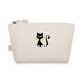 Grummel Katze Anti-Fussball Echt jetzt? Geschenk - Bio-Täschchen - Natur - Vorne