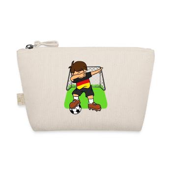 Germany Soccer Ball Dabbing Kid German Football - Organic Pouch - nature - Front