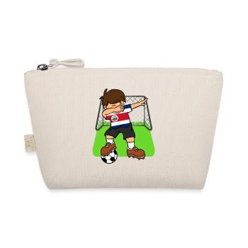Costa Rica Soccer Ball Dabbing Kid Costa Rican - Organic Pouch - nature - Front