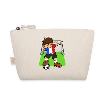 Frankreich Fußball Dabbing Kid Französisch Fußball - Bio-Täschchen - Natur - Vorne