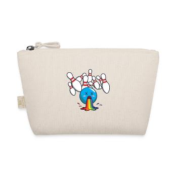 Kegeln Bowling Regenbogen - Bio-Täschchen - Natur - Vorne