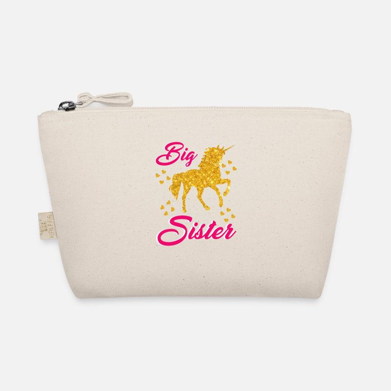Ich bin ein große Schwester Einhorn Stil - Bio-Täschchen - Natur