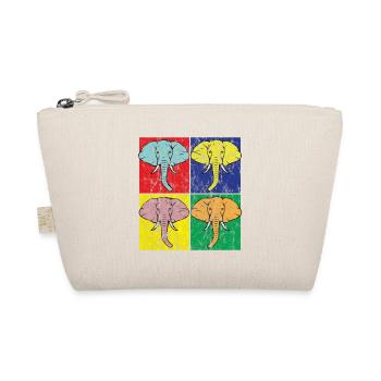 Elephant Pop Art - Organic Pouch - nature - Front