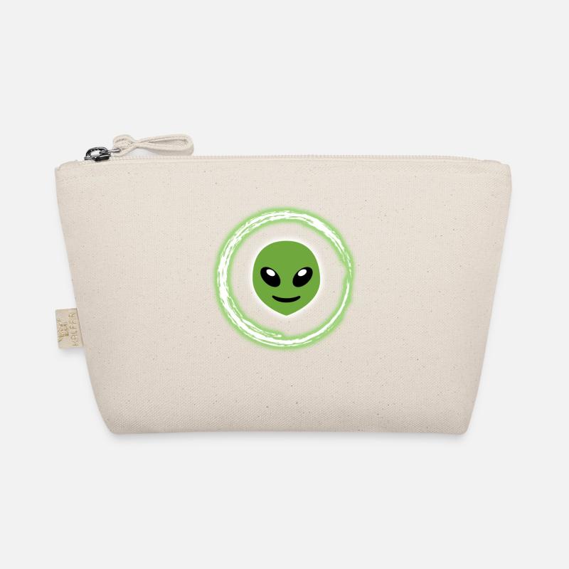 Neon Glow Alien T-Shirt Half Moon Glowing Effect Organic Pouch