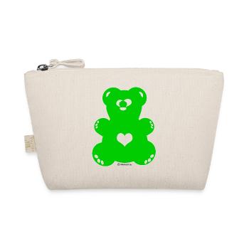 Bärenlust - ours plissé en vert (couleur 18) - Trousse biologique - nature - Devant