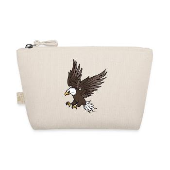 Adler greift an - Bio-Täschchen - Natur - Vorne