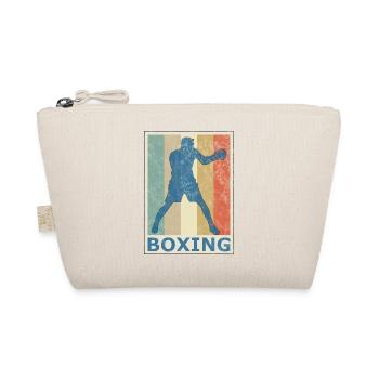 Retro Vintage Style Boxing Boxer Kickboxing - Organic Pouch - nature - Front
