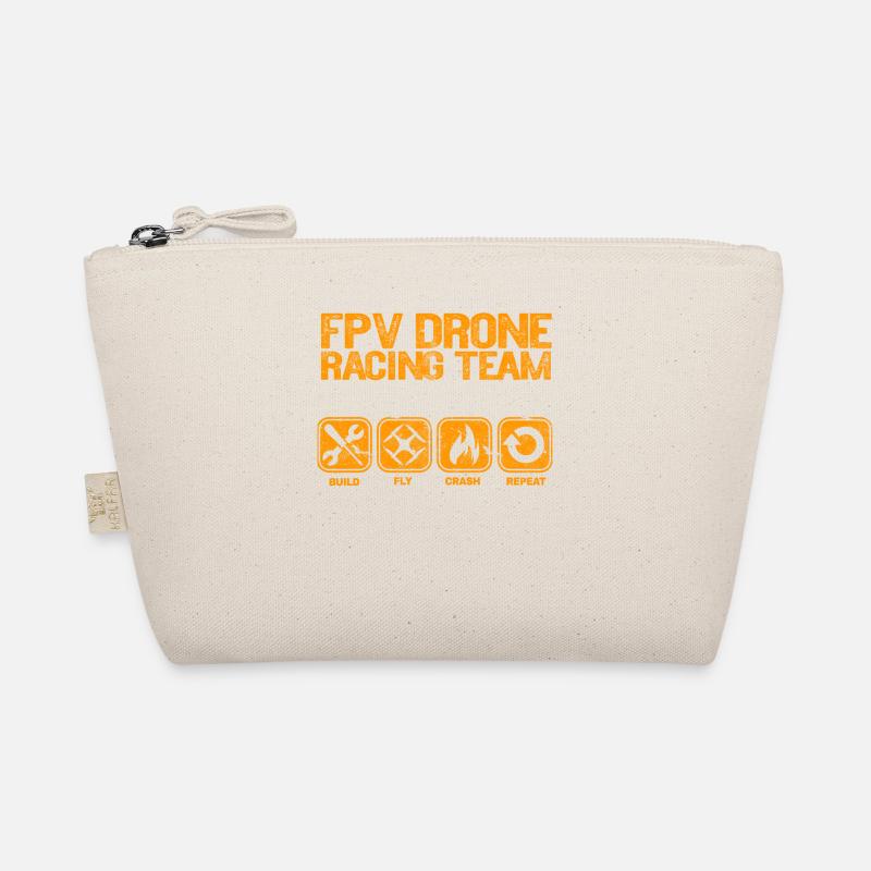 FPV Drone Build Fly Crash Repeat Gift Copter Organic Pouch