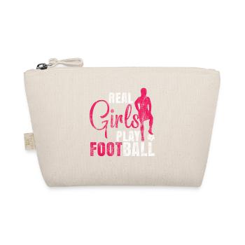 Vraies filles jouent au football féminin de football - Trousse biologique - nature - Devant