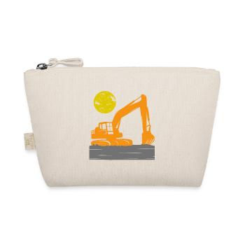 Excavator construction worker construction site excavating children - Organic Pouch - nature - Front