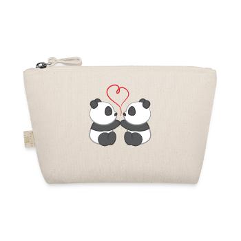 Panda - Panda T-Shirt - Pandamotiv - Liebe - Bio-Täschchen - Natur - Vorne