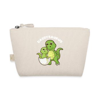 Daddysaurus - Funny Family Matching Gift - Organic Pouch - nature - Front