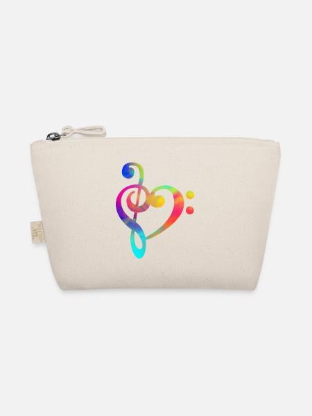 Clef Bass Clef Shirt Musicien musicien - Trousse biologique - nature - Devant