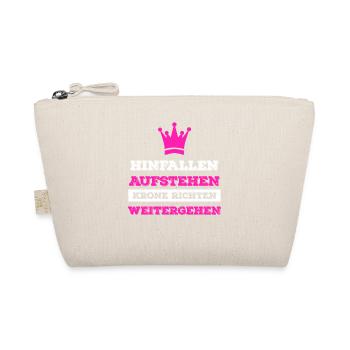 Fall, get up, check Crown, walk on - Organic Pouch - nature - Front