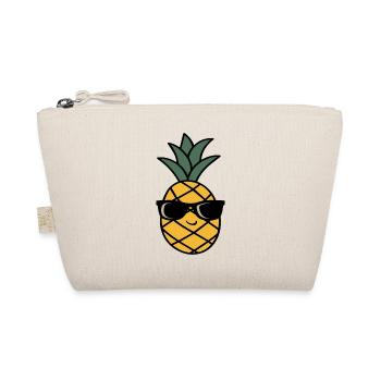Pineapple with sunglasses - Organic Pouch - nature - Front