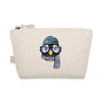 Hipster penguin - Organic Pouch - nature - Front