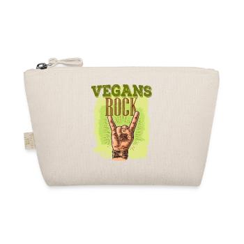 Vegans Rock T-Shirt Veganer T-Shirt Geschenk - Bio-Täschchen - Natur - Vorne
