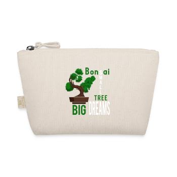 Small Tree Big Dreams Bonsai Gardener Gift - Organic Pouch - nature - Front