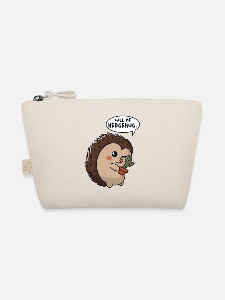 Hedgehog cuddles cactus - Organic Pouch - nature