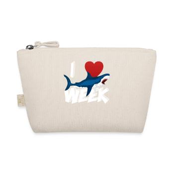 I Love The Week Of Sharks Cute Novelty Gift Idea For Shark Lovers Graphic Shark Attack - Organic Pouch - nature - Front