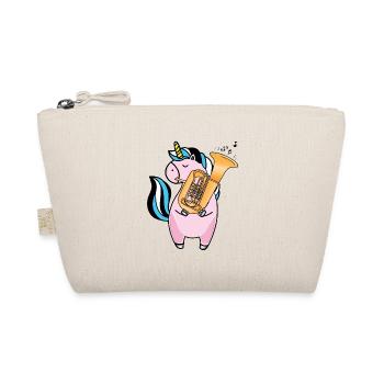 Einhorn spielt Tuba Geschenk für Tuba Spieler - Bio-Täschchen - Natur - Vorne