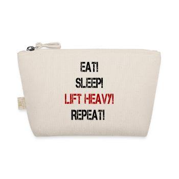 Lift Heavy Bodybuilding Powerlifting Lifting Gym - Organic Pouch - nature - Front