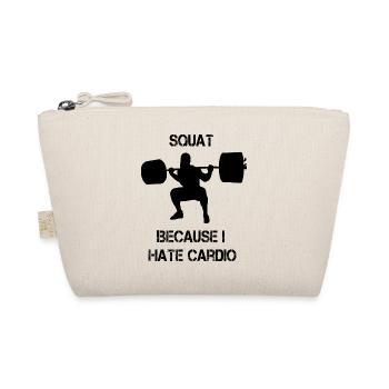Squat Bodybuilding Powerlifting Weight Lifting Gym - Bio-Täschchen - Natur - Vorne