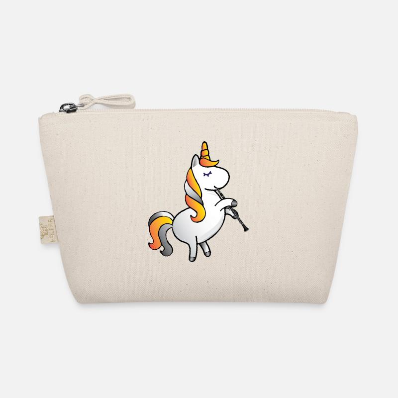 Unicorn plays clarinet music gift Organic Pouch