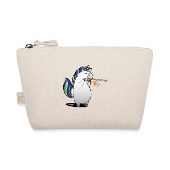 Einhorn spielt Posaune Musik Posaune Geschenk - Bio-Täschchen - Natur - Vorne