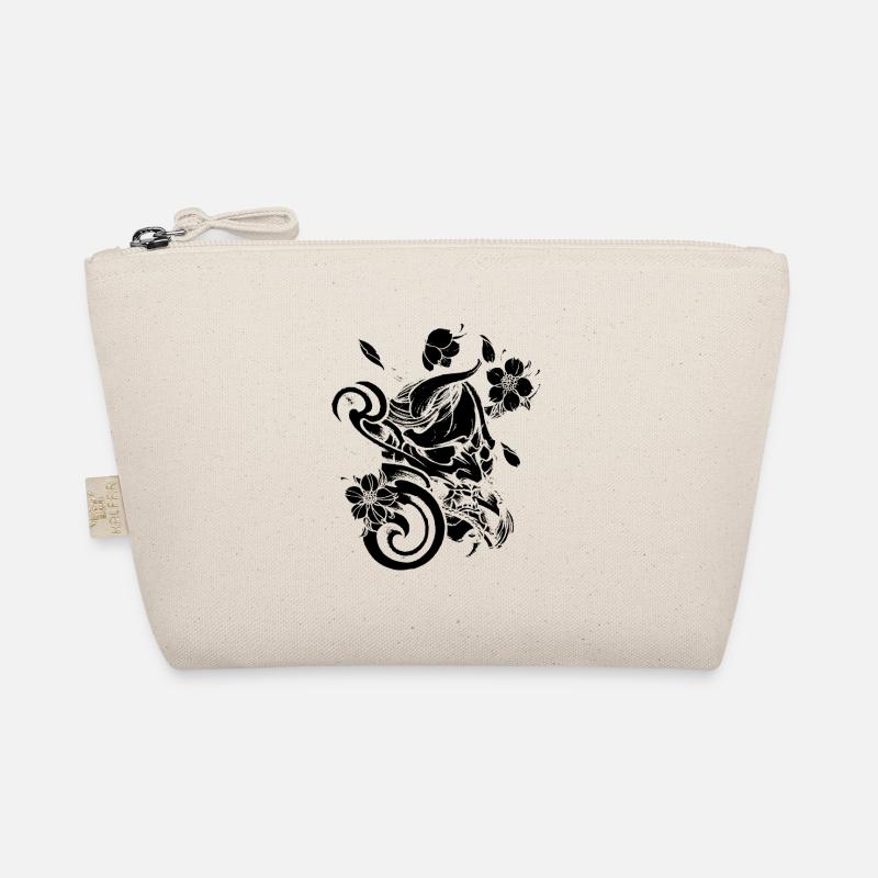 Devil with flowers black Organic Pouch