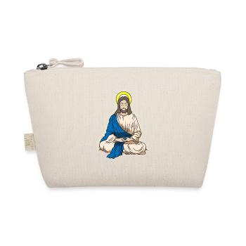 Meditation Jesus Christ cross gift - Organic Pouch - nature - Front