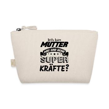 Ich bin Mutter was sind deine Superkräfte?Geschenk - Bio-Täschchen - Natur - Vorne