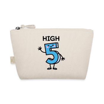 High 5 - cartoon number birthday five years old - Organic Pouch - nature - Front