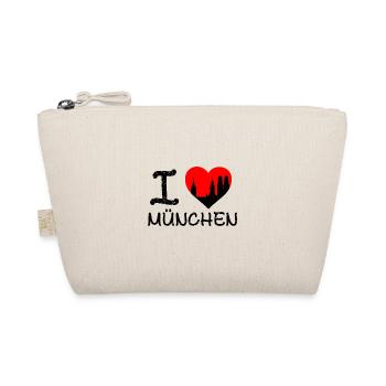 Ich liebe München Design - Bio-Täschchen - Natur - Vorne