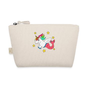 Conception mignonne et drôle de tshirt de licorne et de sirène - Trousse biologique - nature - Devant